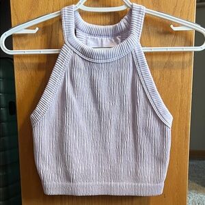 Aerie Ribbed Lavender Crop Top
